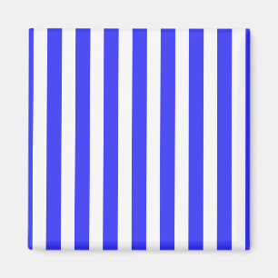 Royal blue and white candy stripes magnet