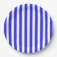 Royal blue and white candy stripes