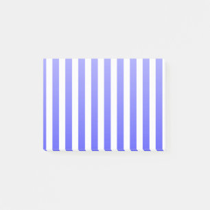 Royal blue and white candy stripes post-it notes
