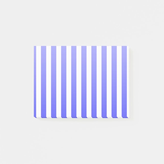 Royal blue and white candy stripes post-it notes (Front)