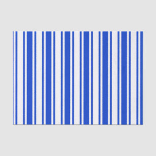 Royal blue and white candy stripes tissue paper