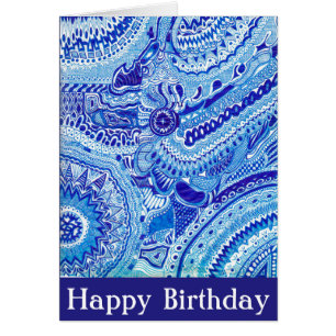 Royal Blue and White Ming style birthday