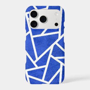 Royal blue and white mosaic pattern