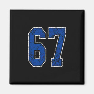 Royal Blue And White Number 67 Jersey Player Unifo Magnet