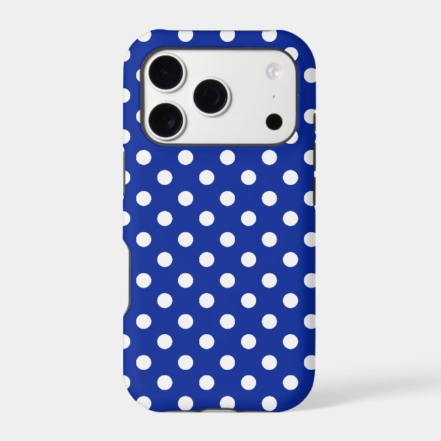 Royal Blue and White Polka Dot (Back)