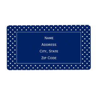 Royal Blue and White Polka Dot Pattern