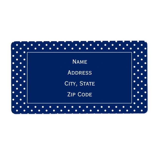 Royal Blue and White Polka Dot Pattern (Front)
