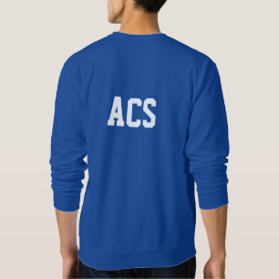 Royal Blue and White School Colours and Letters Sweatshirt
