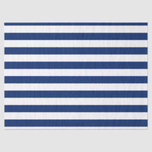 Royal Blue and White Stripes Tissue Paper