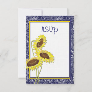Royal Blue and Yellow Sunflowers Collection RSVP