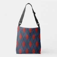 Royal Blue Argyle Christmas Pattern