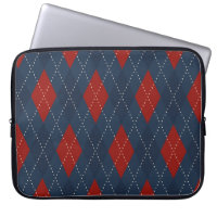 Royal Blue Argyle Christmas Pattern