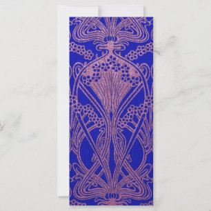 Royal blue,Art nouveau pattern,royal purple, flora
