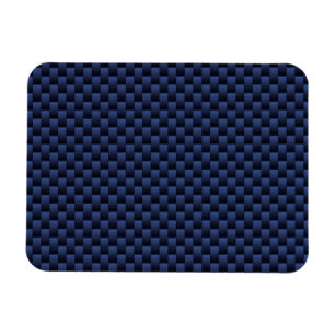 Royal Blue Automotive Carbon Fiber Weave Print Magnet