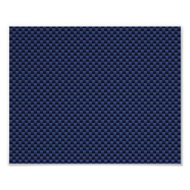 Royal Blue Automotive Carbon Fibre Weave Print (Front)