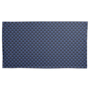 Royal Blue Automotive Carbon Fibre Weave Print Pillowcase