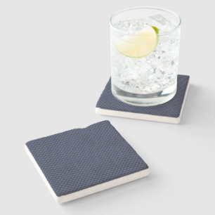 Royal Blue Automotive Carbon Fibre Weave Style Stone Coaster