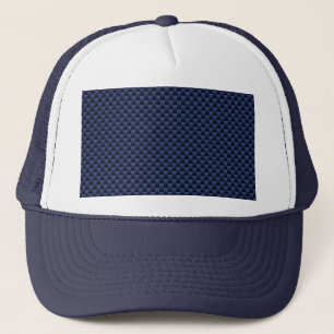Royal Blue Automotive Carbon Fibre Weave Style Trucker Hat