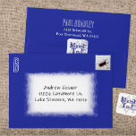 Royal Blue Bar Mitzvah Pre-addressed Envelope<br><div class="desc">Royal Blue 5x7 invitation envelope with return address already printed on the back flap is a beautiful accessory to a variety of bar mitzvah, bat mitzvah, or baptism invitations. These envelopes are easy to personalise with other sizes available. With adjustable colour, this envelope is versatile for navy blue, blue-grey, dark...</div>