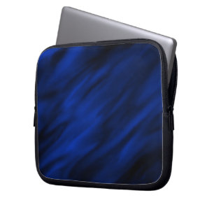 Royal_blue_black_abstract_zazzle_growshop laptop sleeve