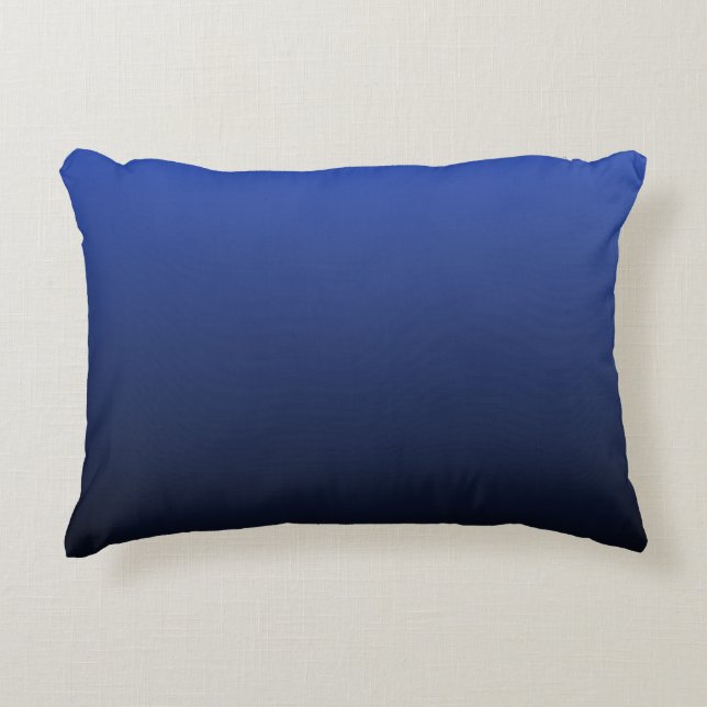 Royal Blue Black Ombre Decorative Cushion (Front)