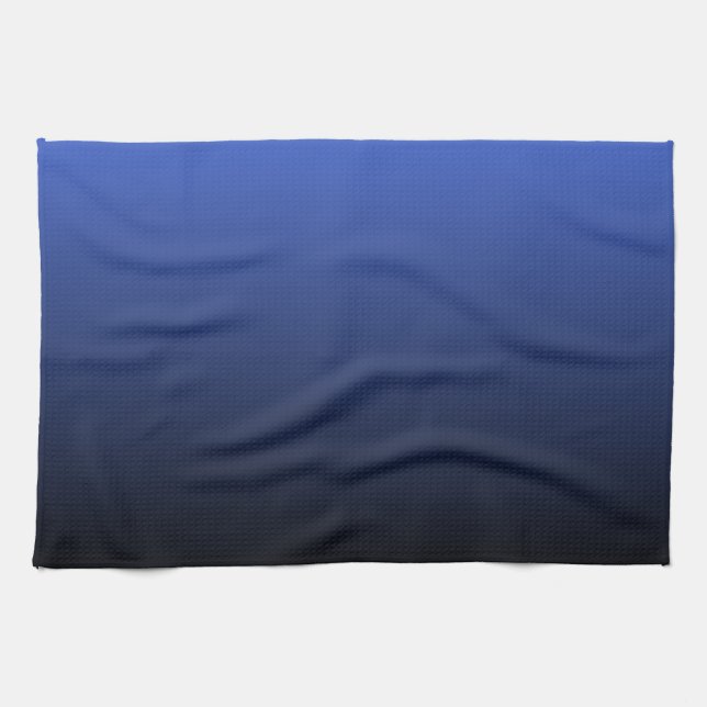 Royal Blue Black Ombre Tea Towel (Horizontal)