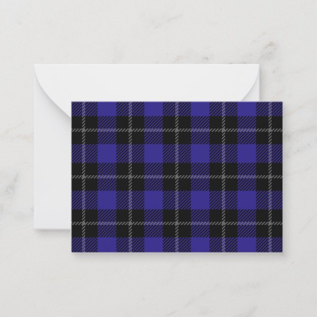 Royal Blue Black Plaid Card (Front)