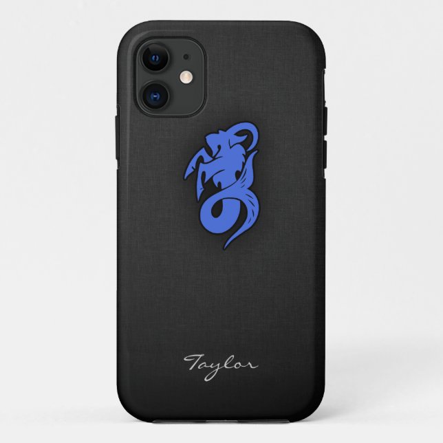 Royal Blue Capricorn Case-Mate iPhone Case (Back)