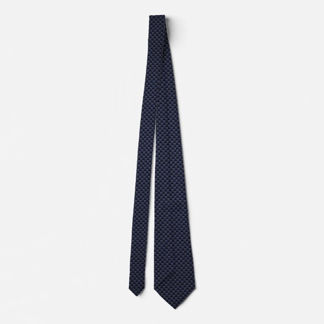 Royal Blue Carbon Fibre Print Tie (Back)