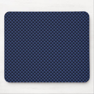 Royal Blue Carbon Fibre Style Weave Print Mouse Pad