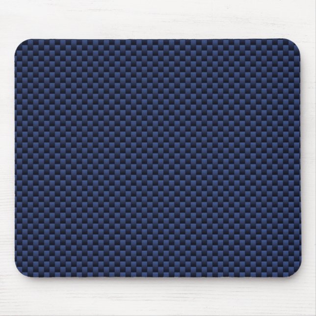 Royal Blue Carbon Fibre Style Weave Print Mouse Pad (Front)