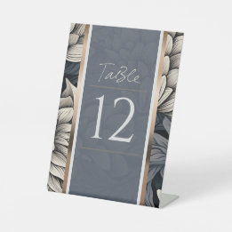 Royal Blue & Champagne White Pedestal Sign