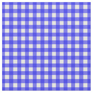 Royal Blue Checked Gingham for Home Canning Lids Fabric