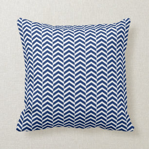 Royal Blue  Chevron Pattern Cushion