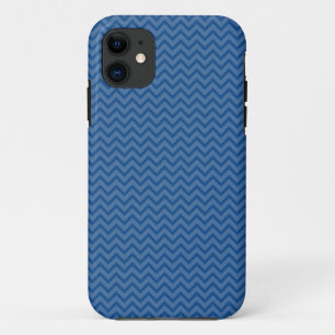 Royal blue chevron zigzag stripes zig zag pattern iPhone 11 case