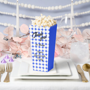 Royal Blue Circle Pattern Bachelorette Party Favour Box