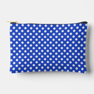Royal Blue Combination Polka Dots by STaylor Accessory Pouch