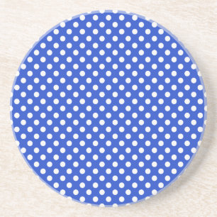 Royal Blue Combination Polka Dots by STaylor Coaster