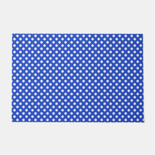 Royal Blue Combination Polka Dots by STaylor Doormat