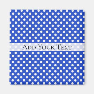 Royal Blue Combination Polka Dots by STaylor Magnet