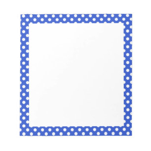 Royal Blue Combination Polka Dots by STaylor Notepad