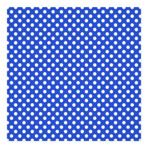 Royal Blue Combination Polka Dots by STaylor Photo Print