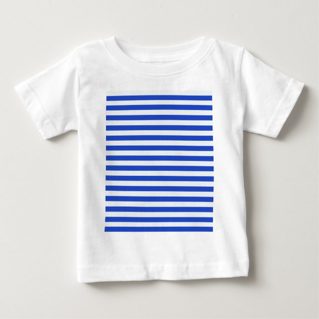 Royal Blue Combination Stripes by Shirley Taylor Baby T-Shirt (Front)