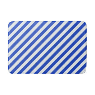 Royal Blue Combination Stripes by Shirley Taylor Bath Mat