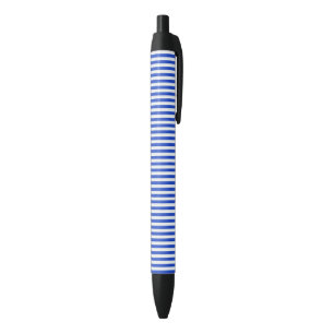 Royal Blue Combination Stripes by Shirley Taylor Black Ink Pen
