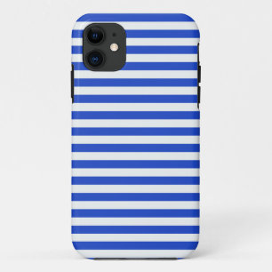 Royal Blue Combination Stripes by Shirley Taylor iPhone 11 Case