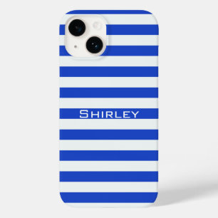 Royal Blue Combination Stripes by Shirley Taylor Case-Mate iPhone 14 Case