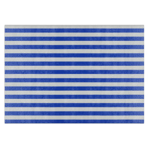 Royal Blue Combination Stripes by Shirley Taylor Cutting Board