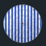Royal Blue Combination Stripes by Shirley Taylor Dartboard<br><div class="desc">Royal blue combination stripes dartboard. Click on the customise button to add your text. Image can be rotated or re-sized. Images Copyright © Shirley Taylor. All Rights Reserved.</div>