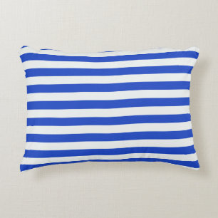 Royal Blue Combination Stripes by Shirley Taylor Decorative Cushion